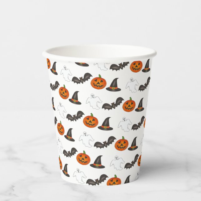 Halloween-Party Bat Pumpkin Hexenmeister Ghost Pappbecher (Vorderseite)
