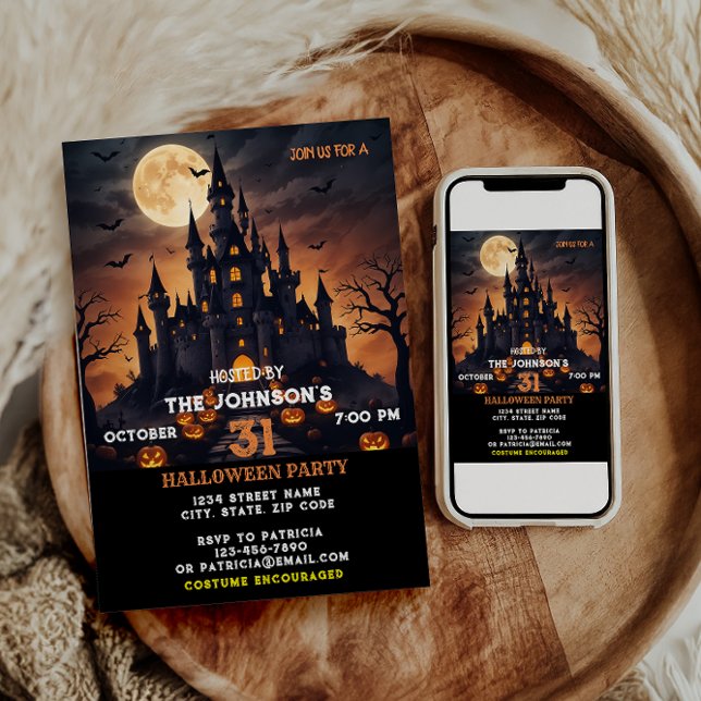 Halloween-Party Beängstigend Pumpkin Kostüm Kinder Einladung (Von Creator hochgeladen)