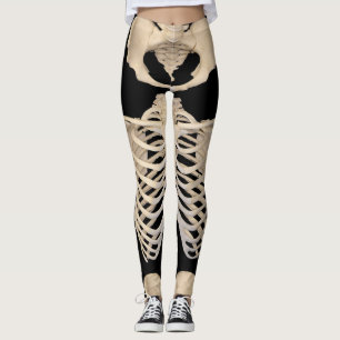 Halloween-Party Beängstigend Zombie Cage Skelett Leggings