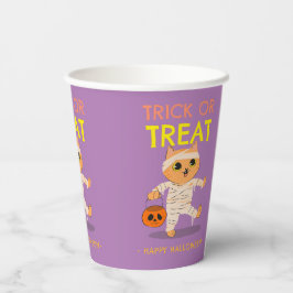 Halloween-Party Becher, Katzenmumie, Trick oder Tr Pappbecher