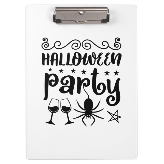 Halloween-Party Birthday Klemmbrett (Vorderseite)