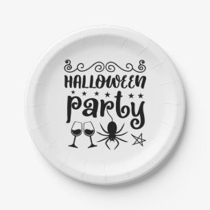 Halloween-Party Birthday Pappteller