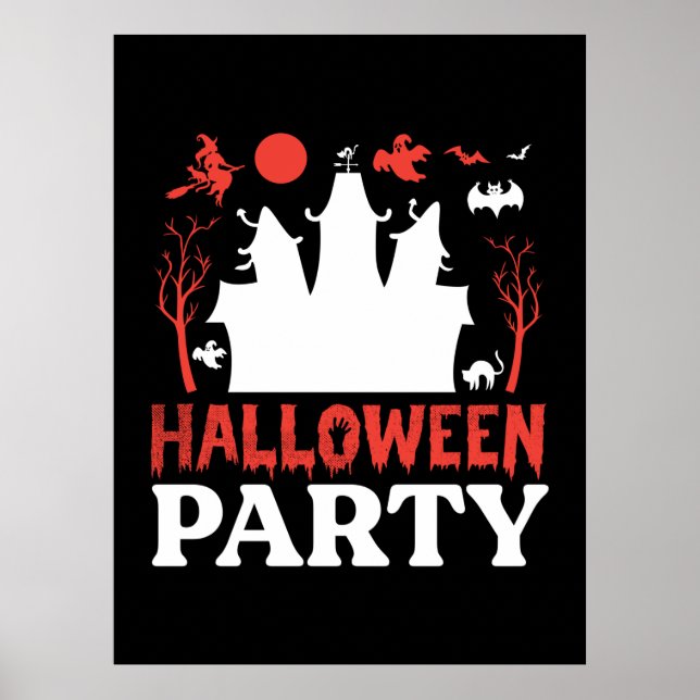 Halloween-Party Birthday Poster (Vorne)