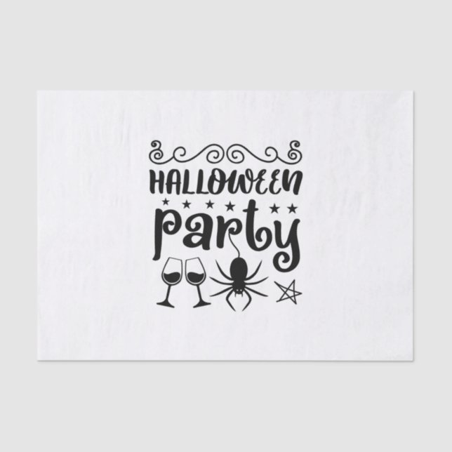 Halloween-Party Birthday Seidenpapier (Vorderseite)