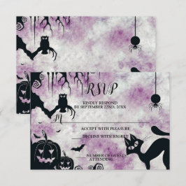 Halloween-Party Black Cat Evil Pumpkins Beängstige RSVP Karte