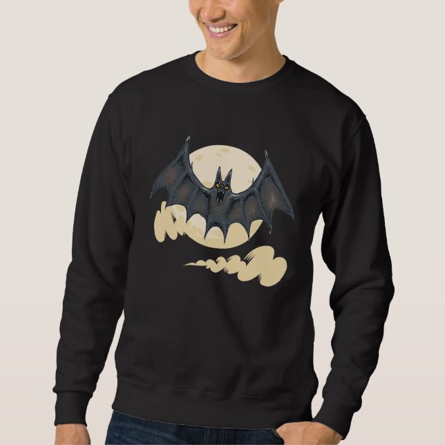 Halloween party  boo moon ghost bloody bat teeth v sweatshirt (Vorderseite)