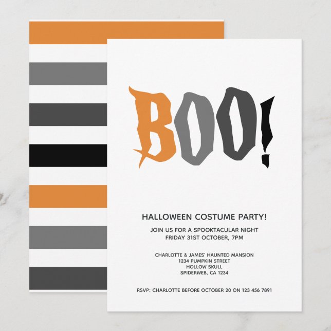 Halloween-Party Boo Personalisiert Spooktacular Einladung (Vorne/Hinten)