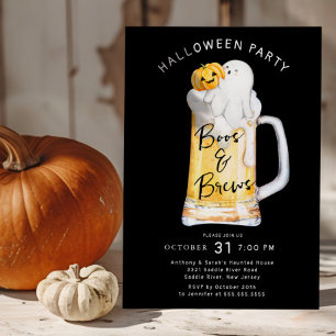 Halloween-Party Boos und Brews Einladung