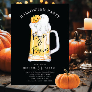 Halloween-Party Boos und Brews Einladung