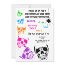 Halloween-Party Bright Skulls