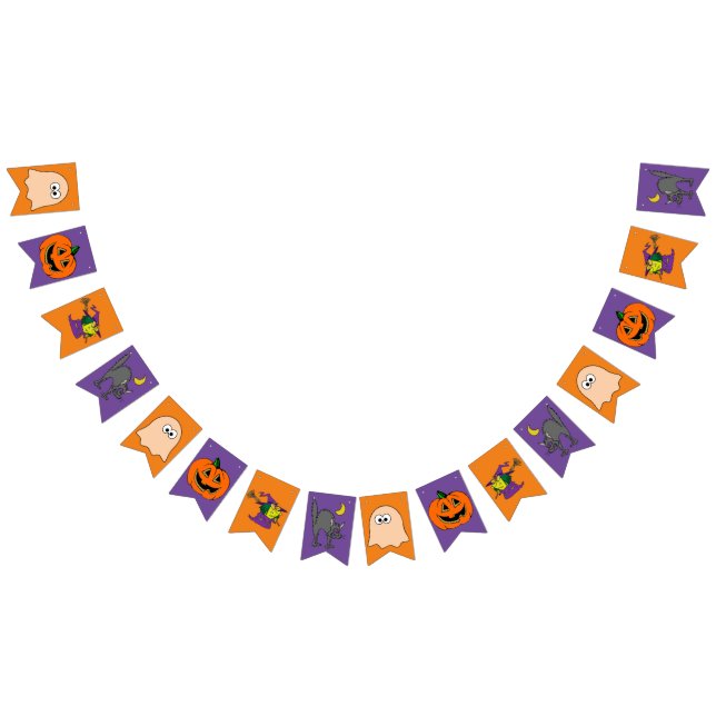 Halloween-Party Bunting Garland Flags Wimpelkette (Alle)