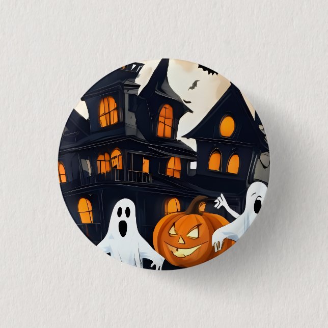 Halloween-Party Button (Vorderseite)