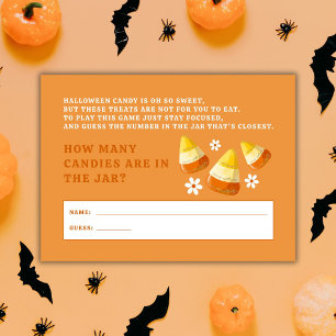 Halloween-Party Candy Corn Guessing Game Begleitkarte