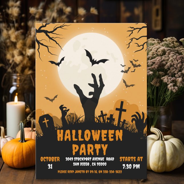 Halloween Party Cementary Einladung (Von Creator hochgeladen)