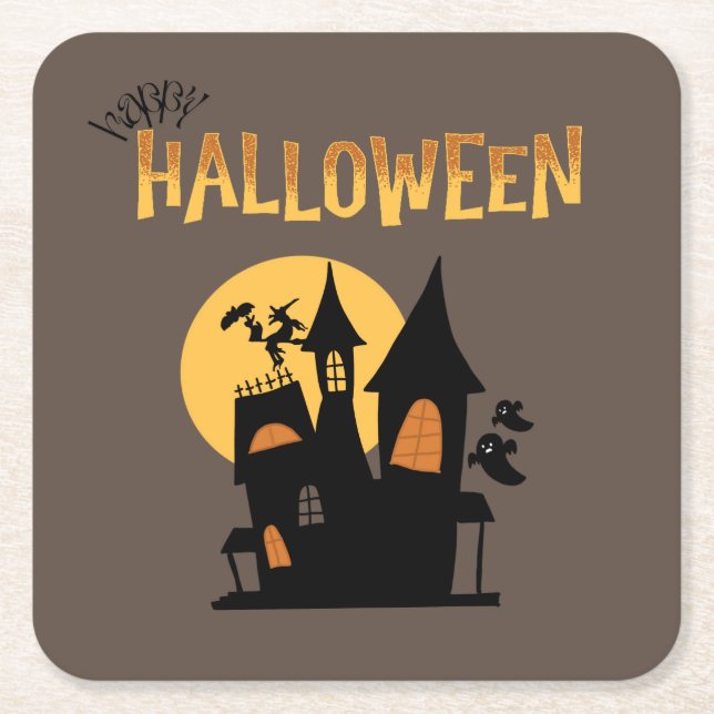 Halloween-Party Collection! Rechteckiger Pappuntersetzer (Vorderseite)