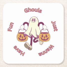 Halloween-Party Collection! Rechteckiger Pappuntersetzer