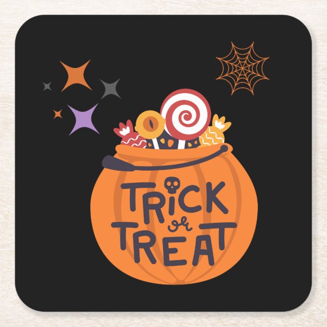 Halloween-Party Collection! Rechteckiger Pappuntersetzer (Vorderseite)