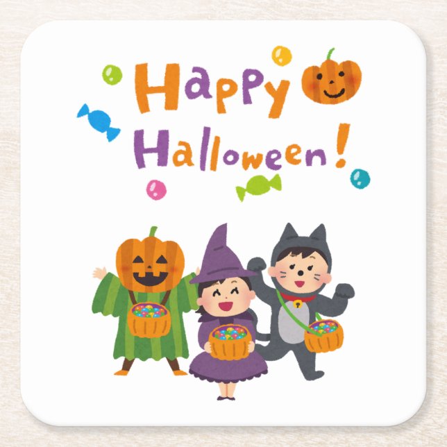 Halloween-Party Collection! Rechteckiger Pappuntersetzer (Vorderseite)