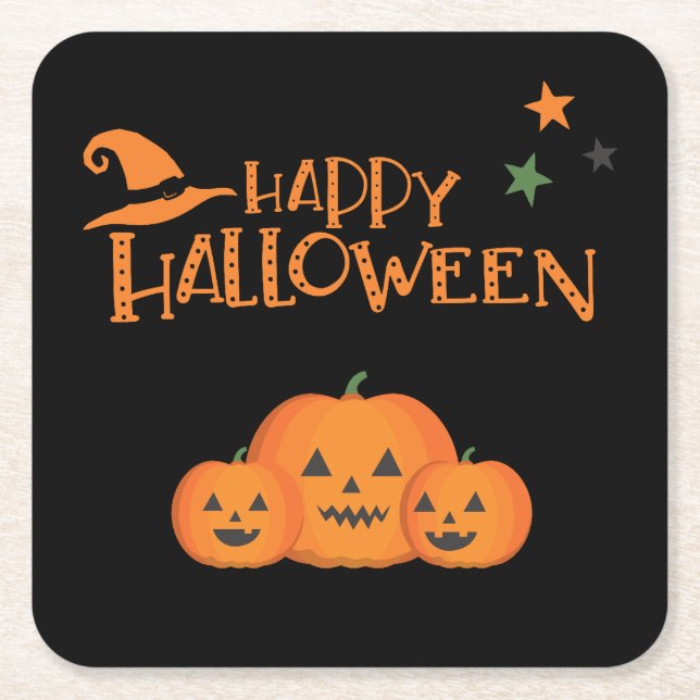 Halloween-Party Collection! Rechteckiger Pappuntersetzer (Vorderseite)