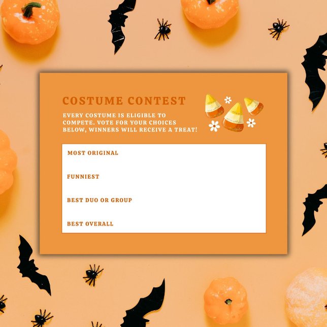 Halloween-Party Costume Contest Ballots Begleitkarte (Von Creator hochgeladen)