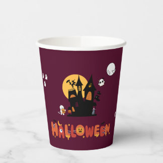 Halloween-Party Cup - Spuk House & Pumpkin Pappbecher