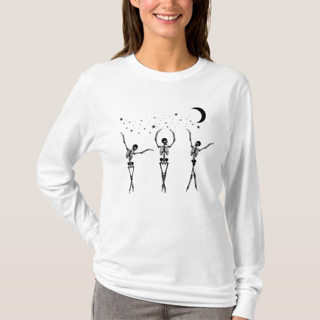 Halloween Party Dancing Skeleton Shirt Skeletons  (Vorderseite)