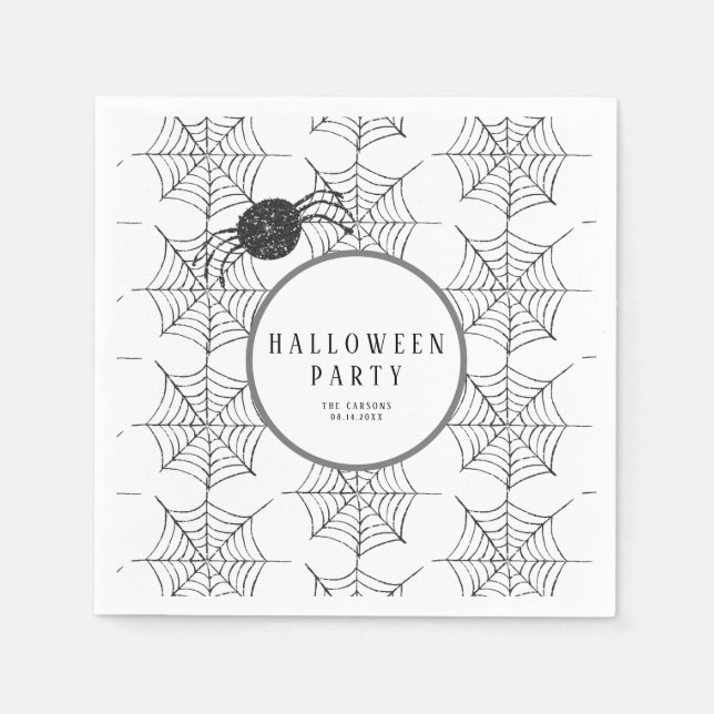 Halloween-Party-Dekorationen Spiders Web Food Serviette (Vorderseite)