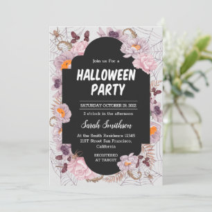 Halloween-Party der Blumenspinne Einladung