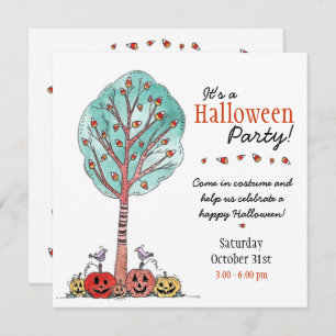 Halloween-Party der Kinder Einladung