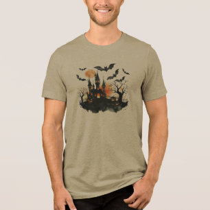Halloween-Party der Kostüme Bezauberndes Schloss Tri-Blend Shirt