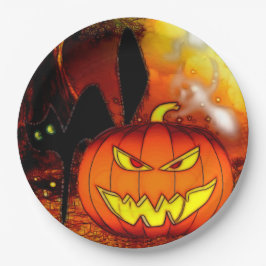 Halloween-Party der Nacht Pappteller