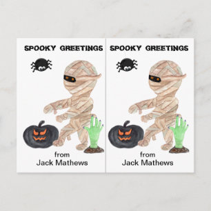 Halloween-Party der Zombie-Mummy-Schule Postkarte