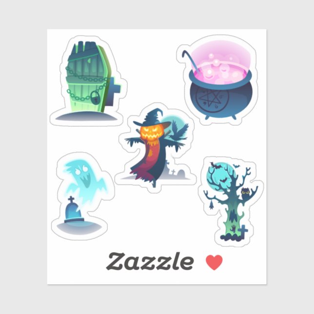 Halloween-Party-Design Aufkleber (Blatt)