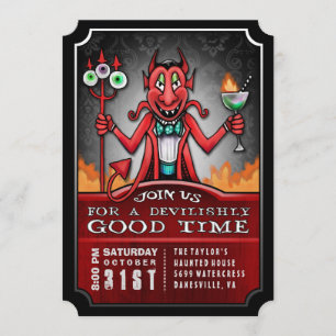 Halloween-Party Devilish Good Time Spaß Einladung