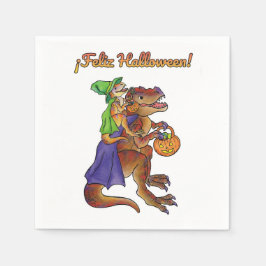Halloween-Party Dinosaur Napkins Feliz Halloween Serviette