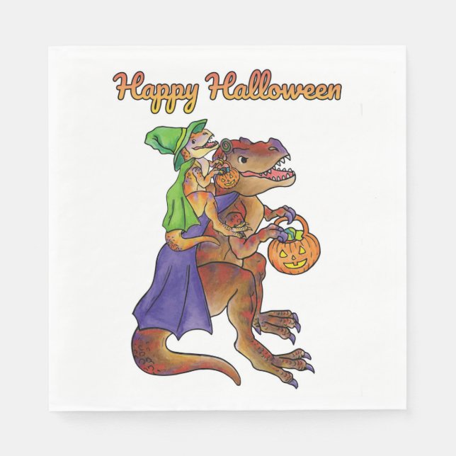 Halloween-Party Dinosaur Napkins Serviette (Vorderseite)