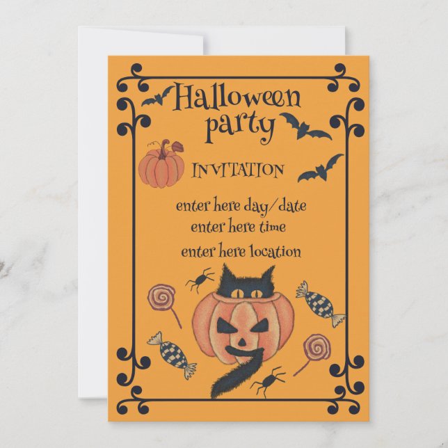 Halloween-Party Einladung (Vorderseite)
