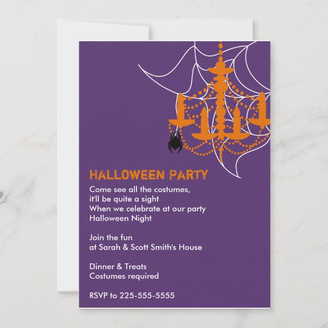 Halloween-Party Einladung (Vorderseite)