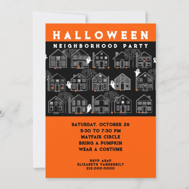 Halloween-Party Einladung (Vorderseite)