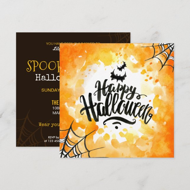 Halloween | Party Einladung (Vorne/Hinten)