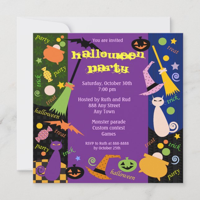 Halloween-Party Einladung 0001 (Vorderseite)