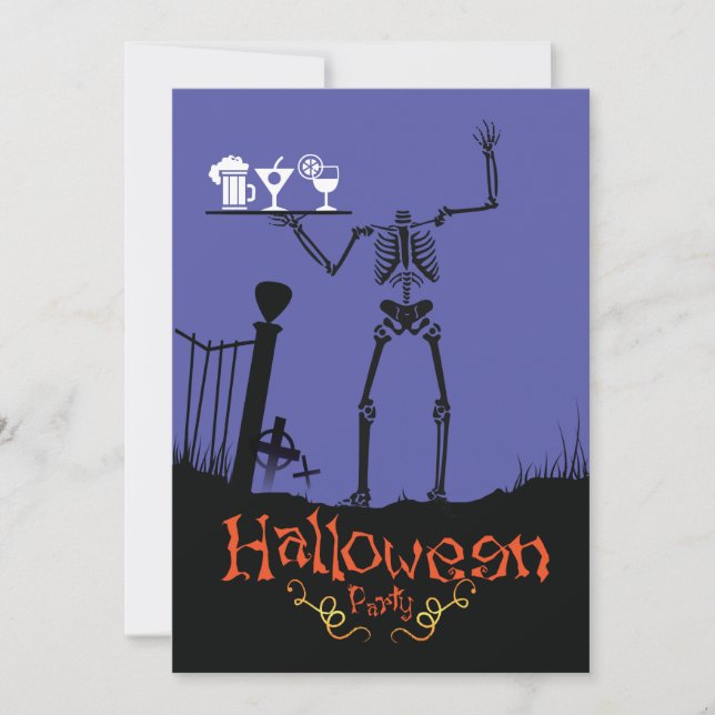Halloween Party Einladung Drinks (Vorderseite)