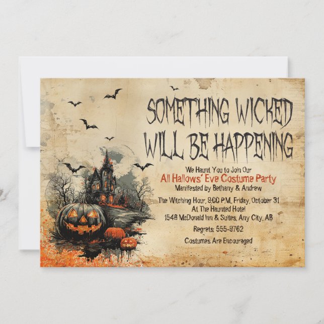 Halloween-Party-Einladung Einladung (Vorderseite)