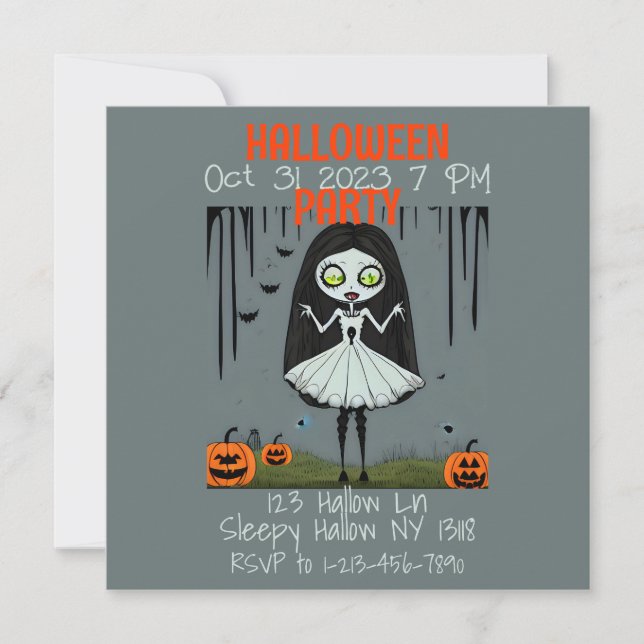 Halloween-Party-Einladung Einladung (Vorderseite)