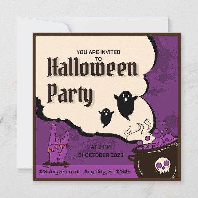 Halloween-Party-Einladung Einladung (Vorderseite)