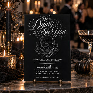 Halloween-Party-Einladung - elegante Erwachsenenei Einladung