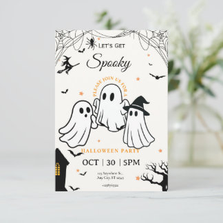 Halloween-Party-Einladung | Gruselig süße Hallowee Einladung