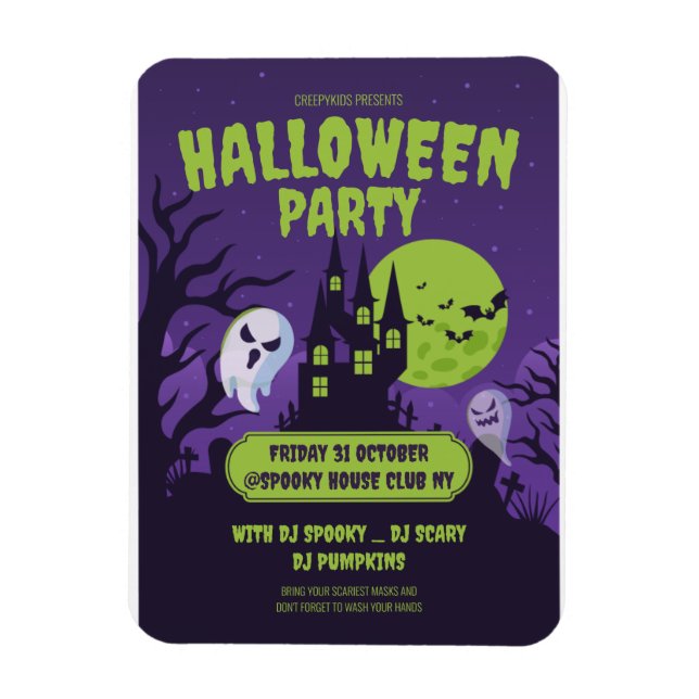 Halloween Party Einladung Halloween-Party Magnet (Vertikal)
