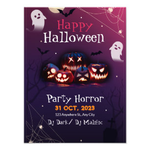 Halloween-Party Einladung, Horror Party Halloween Fotodruck
