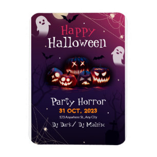 Halloween-Party Einladung, Horror Party Halloween Magnet